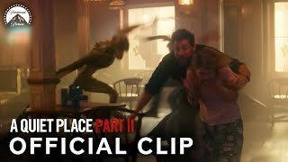 A Quiet Place Part II  Attack in Restaurant Full Scene ft John Krasinski  Paramount Movies [upl. by Ecurb]