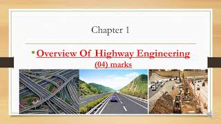 HIGHWAY ENGINEERINGChapter1 [upl. by Eoj]