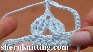 Two 3Double Treble Crochet Clusters Together Treble Post Above [upl. by Dragone590]