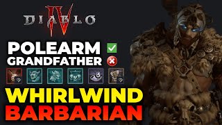 The BEST POLEARM Whirlwind Barbarian Build Season 4  Diablo 4 [upl. by Nitsuj]