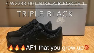 Nike Air force 1 “07” CW2288001 Triple Black on feet [upl. by Gamages]