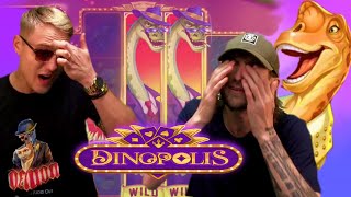 🔥 GIGANTIC BIG WIN ON DINOPOLIS SLOT BY ANTE AND JESUS 🔥 [upl. by Nonnac822]