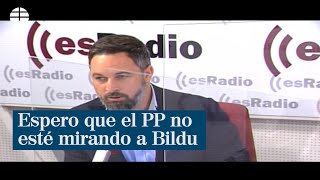 Abascal “Espero que el PP no esté mirando a Bildu y a Bruselas a la hora de decidir sus pactos” [upl. by Annerb]