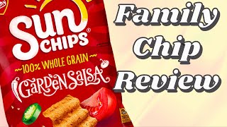 Sun Chips Garden Salsa Flavored Whole Grain Snacks  Family Chip Review 15 [upl. by Abner54]