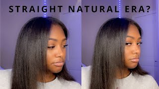 I straightened my hair after 1 year  BECOMING A STRAIGHT HAIR NATURAL [upl. by Eejan]