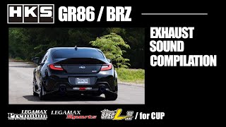 HKS GR86 amp BRZ PROJECT HKS Muffler Sound Compilation HKSマフラー全4種 サウンド聴き比べ [upl. by Nylirehc184]