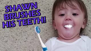 FUNnelVis SHAWNS 1st STEPS  Wont Go To Sleep  Brushing Teeth FUNnel V Vlog [upl. by Joachim]