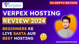 Verpex Review 2024  Best Affordable Web Hosting [upl. by Durand105]