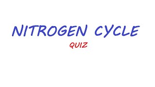 Nitrogen cycle  IGCSE  MCQs [upl. by Roxy]