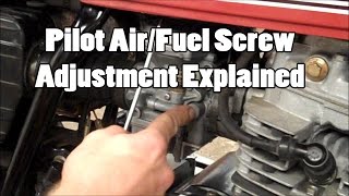 Pilot AirFuel Screw Adjustment Explained  Single Carb  Part 1 [upl. by Sosanna]