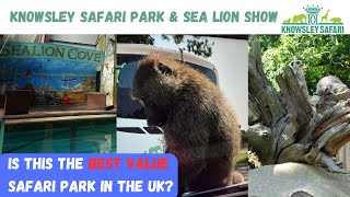 Knowsley Safari Park FULL tour amp review  Sea lion show  🐒Baboons jumping on car  Family days out [upl. by Witkin]