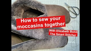 How to sew your moccasins together [upl. by Tankoos]