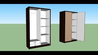 Sketchup make a Cabinet [upl. by Nnyleuqaj77]