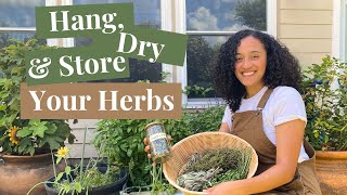 Hang Drying Herbs EASY amp SIMPLE Method [upl. by Adnovad]