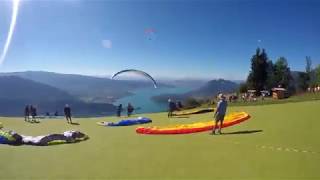 Paragliding Annecy in August Col de Forclaz Launch [upl. by Palla437]