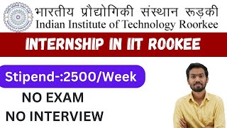 Summer Research Internship Program 2024🔥 UG amp PG  INTERNSHIPPROGRAM AT IIT ROORKEE [upl. by Artenahs]