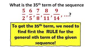 FINDING nth TERM SEQUENCE INVOLVING FRACTIONS [upl. by Etnovahs]