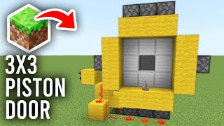 How To Make 3x3 Piston Door In Minecraft  Bedrock amp Java [upl. by Howey]