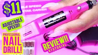 11 PINK Nail Drill Tutorial amp Review [upl. by Hsekin]