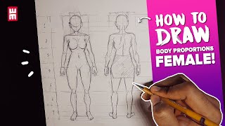 How to Draw Bodies Female Body Proportions Drawing Tutorial [upl. by Huan]