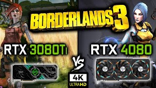 RTX 3080 Ti vs RTX 4080 in Borderlands 3  4K  Benchmark [upl. by Violet]