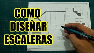 COMO DISEÑAR UNA ESCALERA DE FORMA FÁCIL Y SENCILLA [upl. by Anselme]