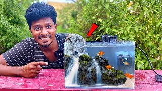 How to Make Sand Waterfall 🥰 மீன் தொட்டிக்குள் மணல் அருவி செய்வது எப்படி 🐠 Vijay Ideas [upl. by Hanser]