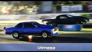 X275 DRAG RADIAL MALIBU VS CAMARO NIGHT RACING AT BYRON 71313 [upl. by Eirok952]