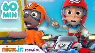 ¡UNA HORA de rescated de la Patrulla Canina en la playa  Nick Jr en Español [upl. by Eelarak889]