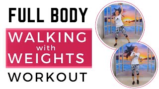 30min Full Body Walking in Place with Light Weights for Weight Loss [upl. by Coriss]