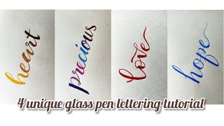 Creating Stunning Calligraphy with a Glass Pen  Lettering Tutorial [upl. by Pedroza715]