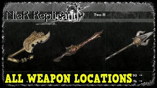 All Weapon Locations in NieR Replicant Weapons Collector Trophy  Achievement Guide [upl. by Gardie]