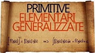 Integrali di derivate di Funzioni Composte  Primitive Elementari Generalizzate [upl. by Abie]