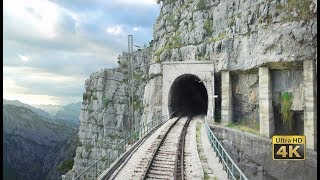 4K CABVIEW Bar  Bijelo Polje 102 tunnels 96 bridges 1029m altitude change from Sea to Mountains [upl. by Yuille]