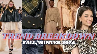 2024 FALLWINTER TREND BREAKDOWN FROM A FASHION DESIGNER [upl. by Rairb]