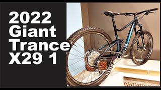 2022 Giant Trance X29 1 The specifications details geometry and suitability of this Mountain Bike [upl. by Kcirdnekal]