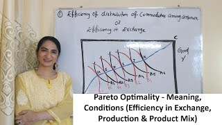 Pareto Optimality  Meaning Conditions Efficiency in Exchange Production amp Product Mix [upl. by Nysila426]