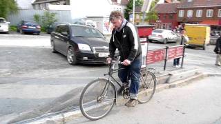 Bicycle lift quotTrampequot in Trondheim  Part 1 [upl. by Anod]