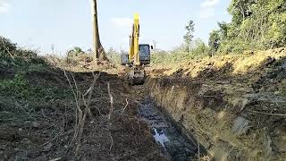 SUMITOMO SH210process of making trench lines [upl. by Weisbrodt161]