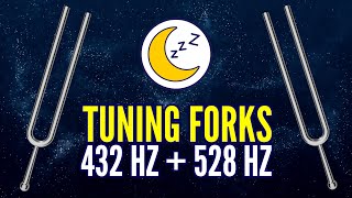 9 HOURS 432 Hz  528 Hz Tuning Forks Reiki Music Sleep Aid 😴 [upl. by Jesus]