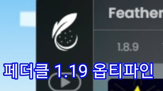 페더클라이언트 119에 옵티파인 추가하기 마인크래프트 [upl. by Chamberlin]