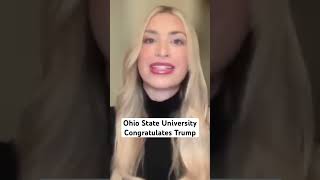 Ohio State University Congratulates Trump [upl. by Liane]