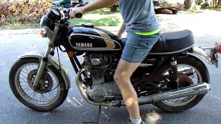 1977 Yamaha XS650 STRAIGHT road test [upl. by Ameerahs382]