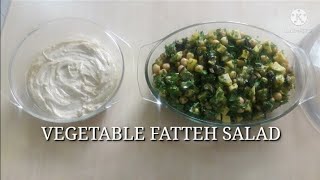 VEGETABLE FATTEH SALAD in ARABIC RECIPEOFW KITCHEN LYN [upl. by Niarbo]