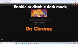 How to enable or disable dark mode on google chrome pc amp laptop [upl. by Akinimod]