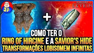 Guia Skyrim Como Ter o Ring of Hircine e a Saviors Hide TRANSFORMAÇÕES LOBISOMEM INFINITAS [upl. by Grados528]