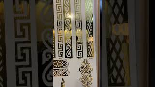 Acrylic Miror Glass Strip Stickers  DIY Mirror Wall  Mirror Plastic  Golden Stripes on wall [upl. by Mohamed588]