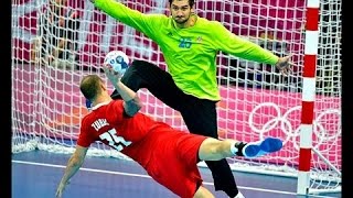 Top 4 Crazy Handball Goalkeeper Goals [upl. by Laaspere]