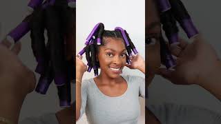 Flexi Rods Hairstyle 💜  Hairstitching hairstyletutorial [upl. by Lin787]