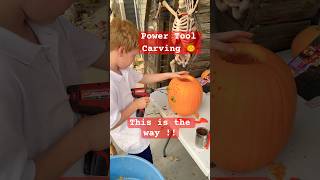 Power tool creative carving🎃MindlessBuildersfun halloween powertools carving enjoy milwaukee [upl. by Abdel]